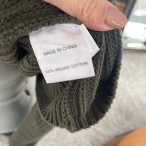Quince - Green Organic Cotton Crew Neck - L - Picture 2 of 6
